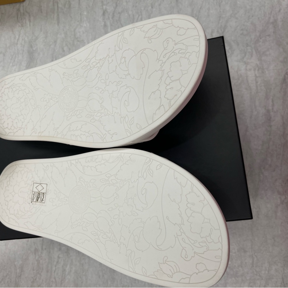 White Versace Poolside Sandals - image 2